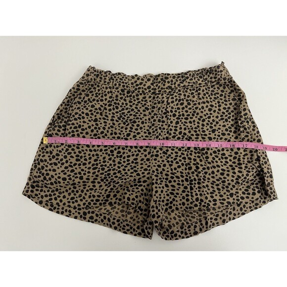 Aerie Women Cheetah Print Pull-on Elastic Waist Shorts Size XS /TP With Pockets - Picture 8 of 10